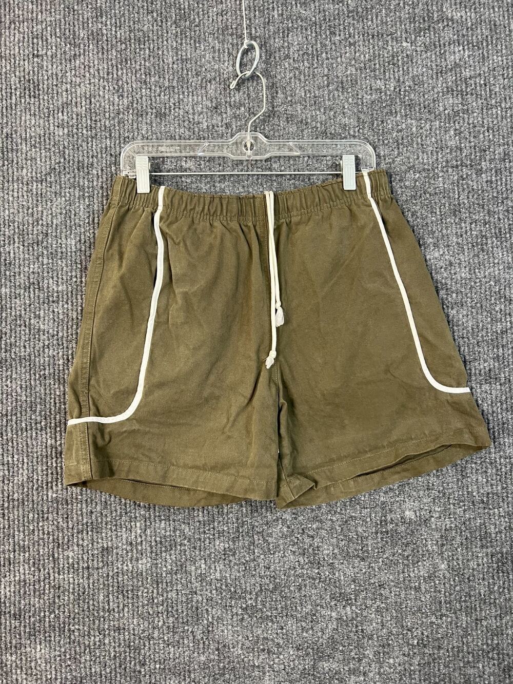 Whim Womens Green Pull On Shorts Womens Medium High Rise Boho Drawstring Casual